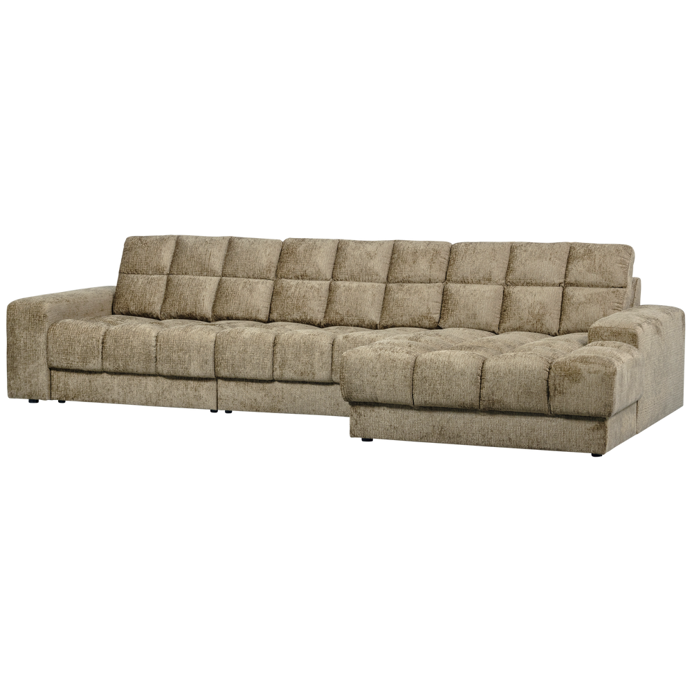 Right Sofa Element SECOND DATE, structural velvet, wheatfield