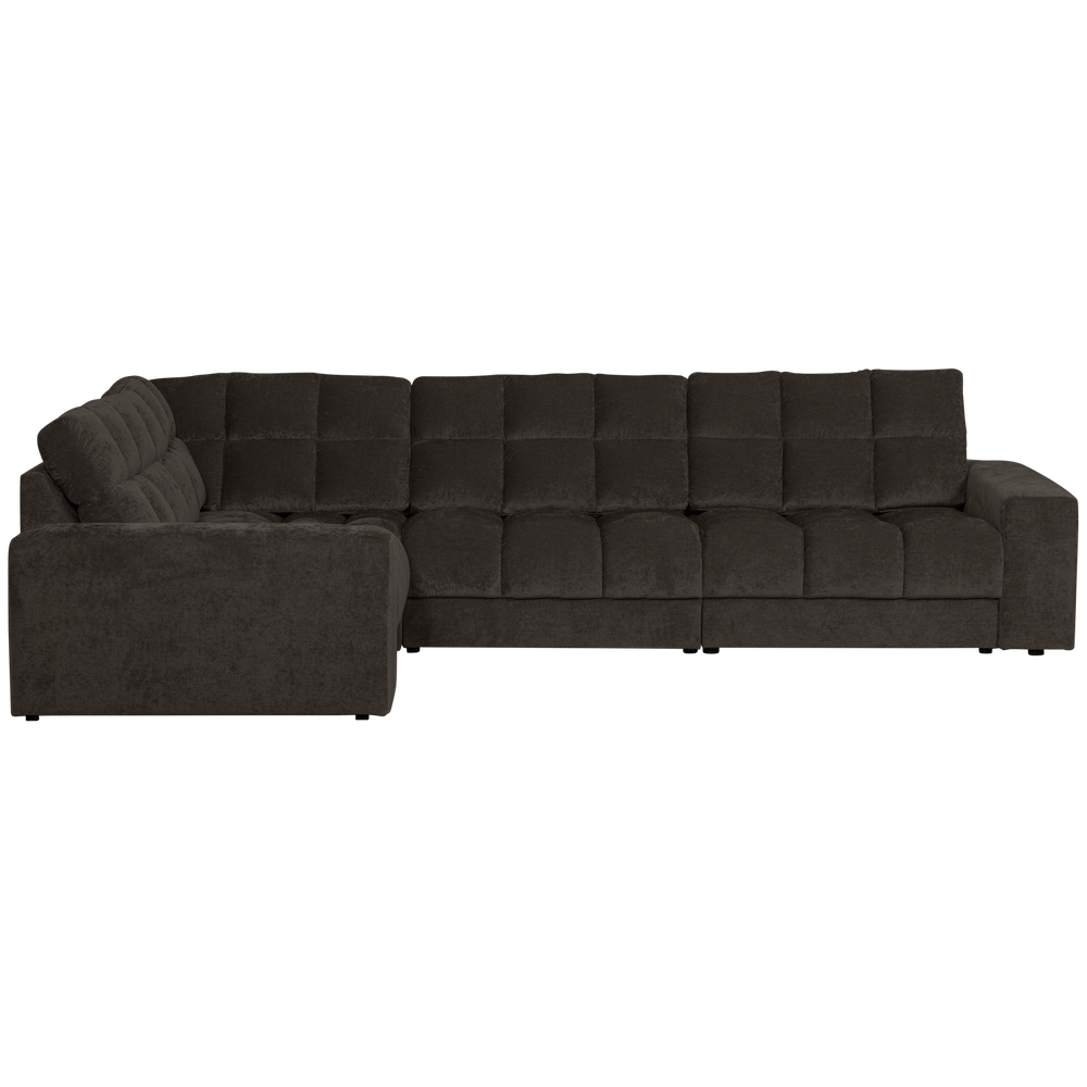 Kampinė sofa SECOND DATE, vintažinis audinys, antracito