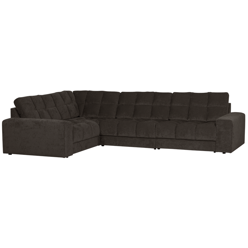 Kampinė sofa SECOND DATE, vintažinis audinys, antracito