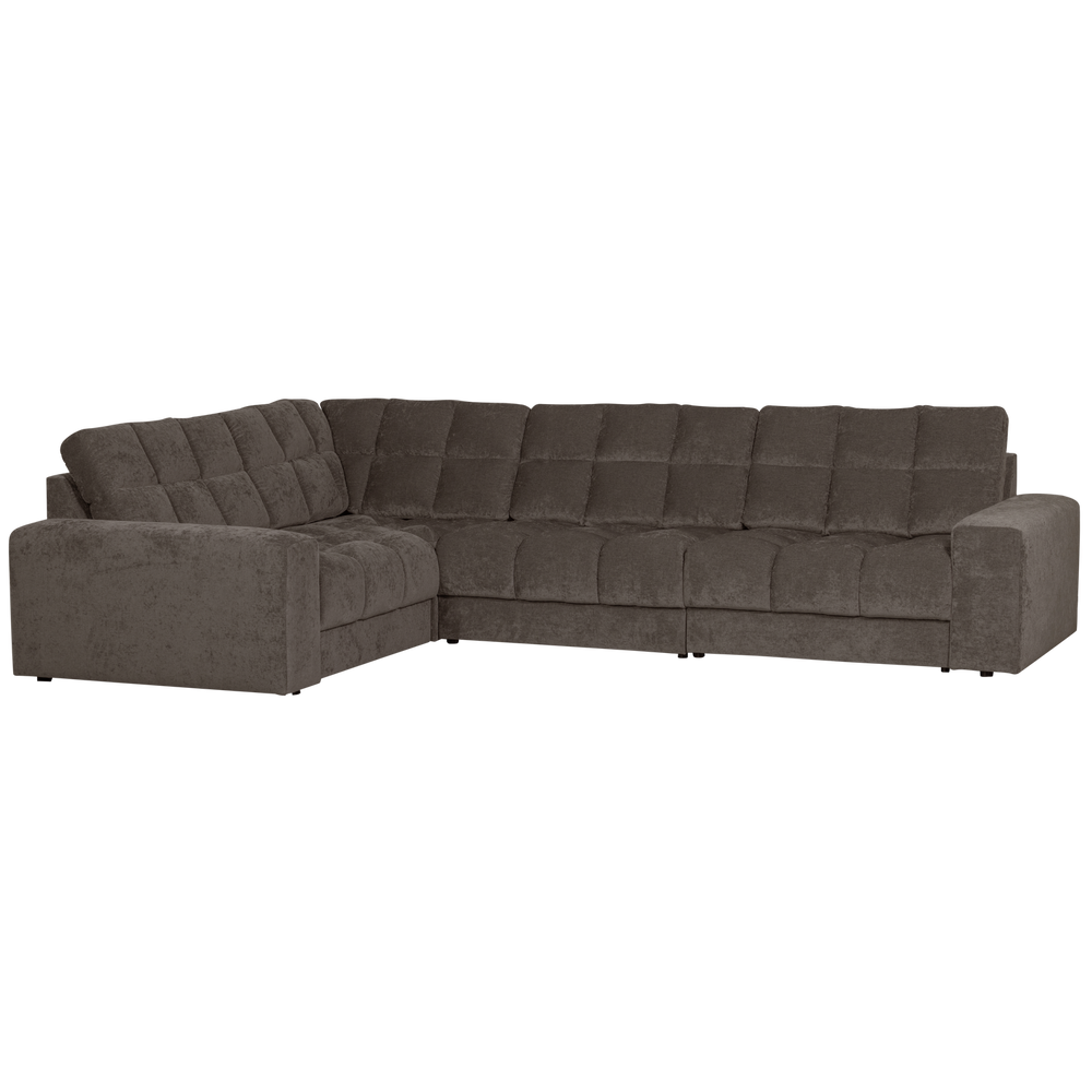 Kampinė sofa SECOND DATE, vintažinis audinys, šiltai pilka