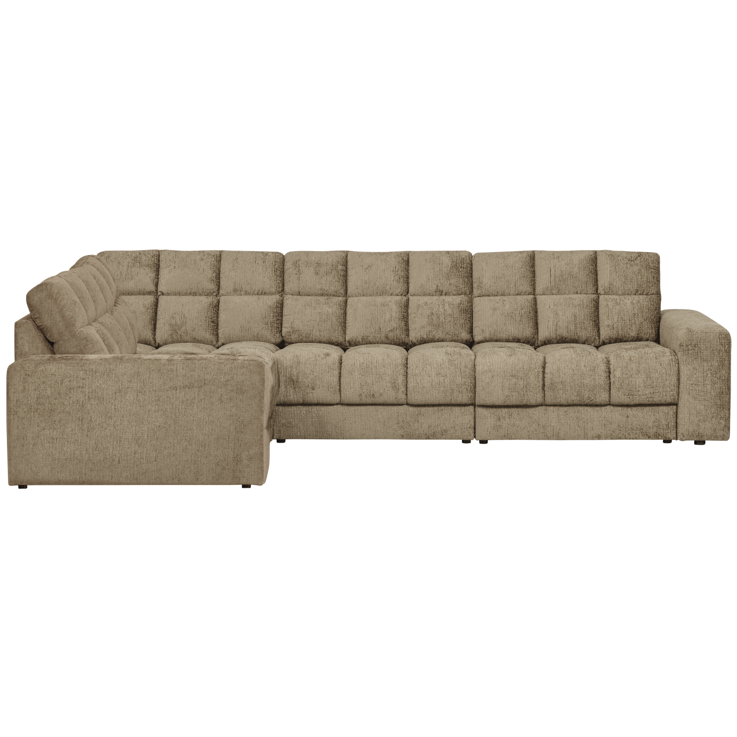 SECOND DATE corner sofa, structural velvet, wheatfield