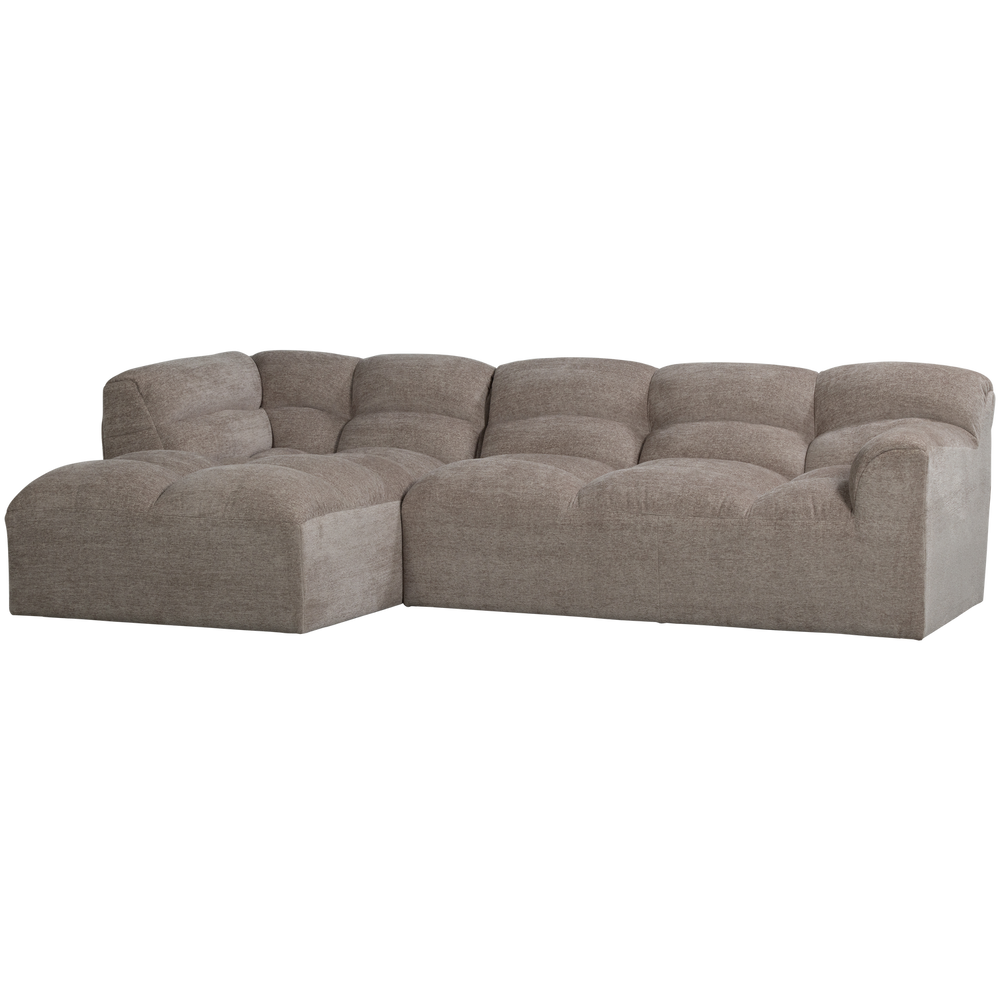 Kampinė sofa TIBAS, kairė, šviesiai smėlinė