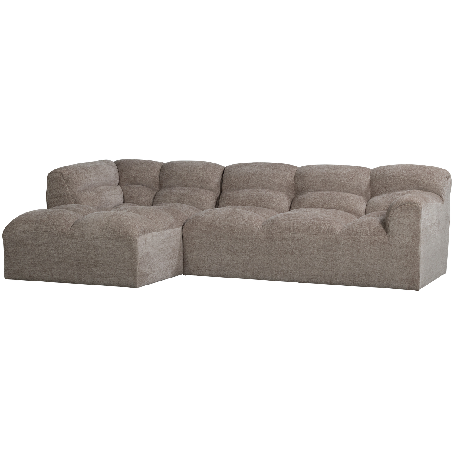 Kampinė sofa TIBAS, kairė, šviesiai smėlinė