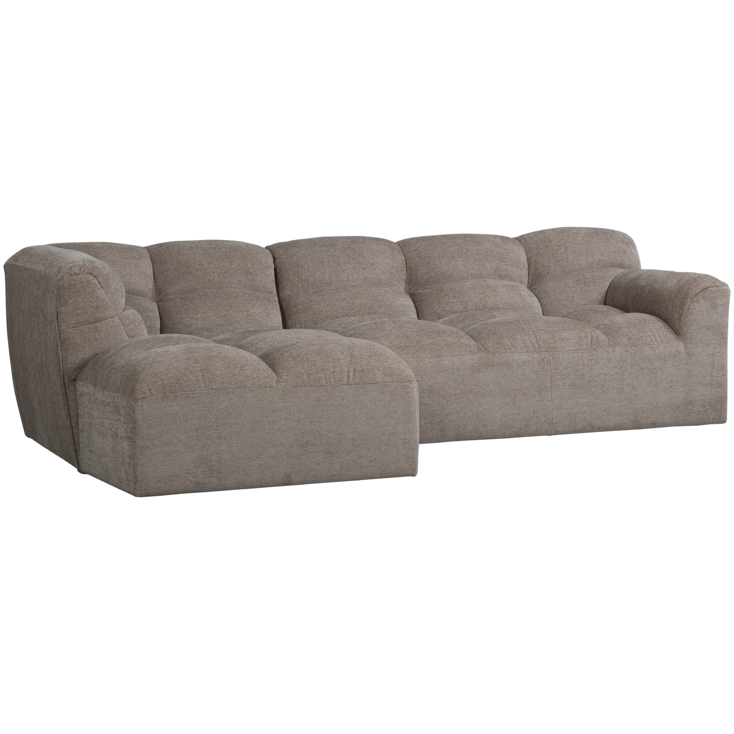 Kampinė sofa TIBAS, kairė, šviesiai smėlinė