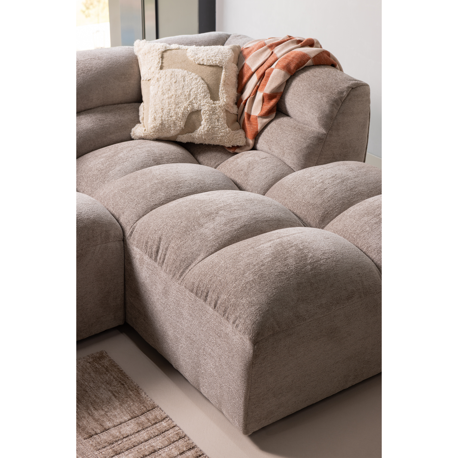 Šezlongas TIBAS, dešinė, šviesiai smėlinė