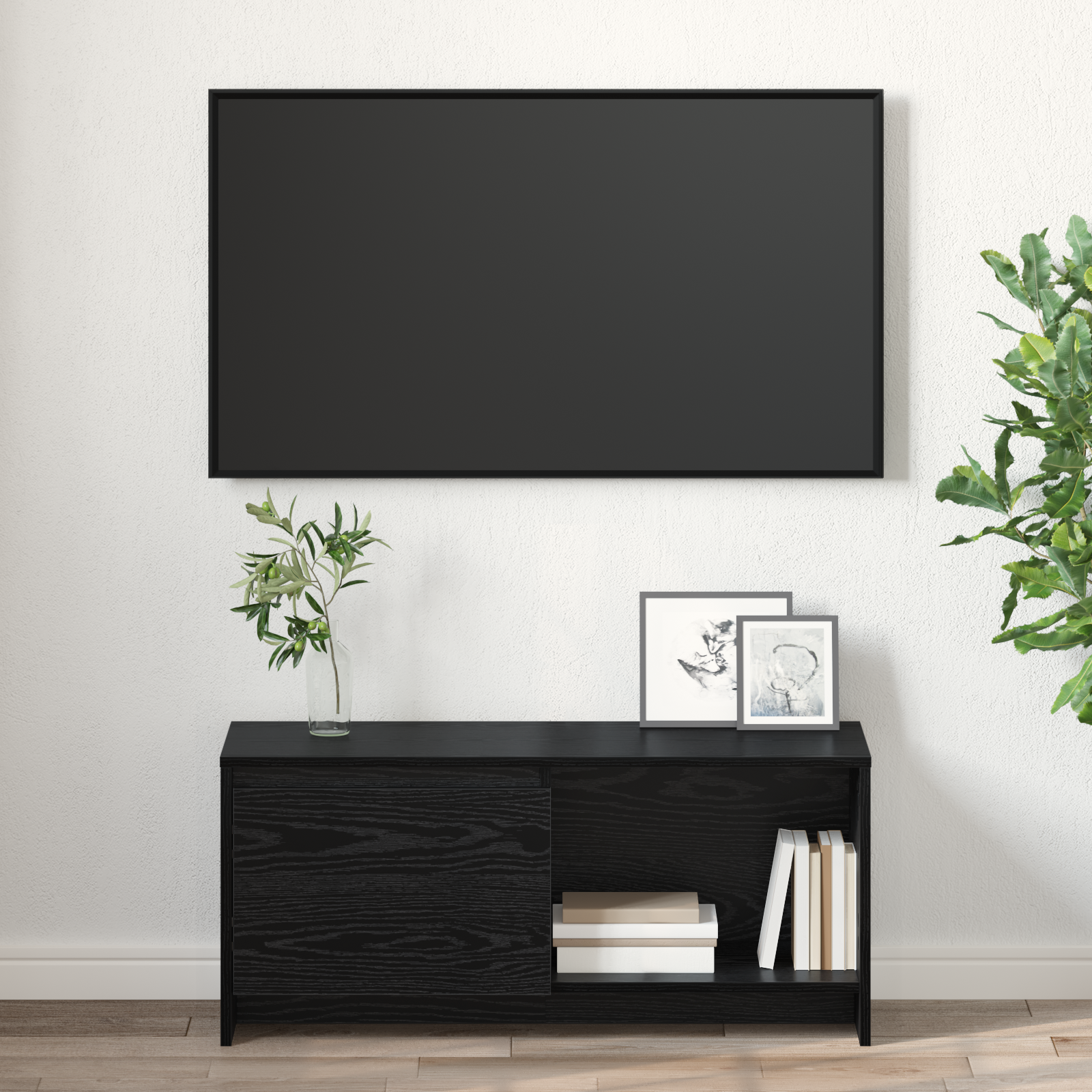 TV skapju komplekts Melns ozols 90 x 35 x 40 cm