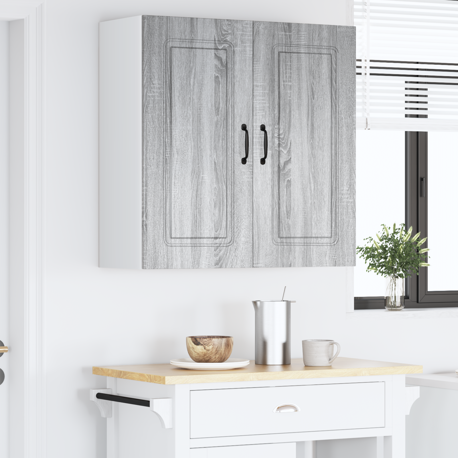 Virtuvės sieninė spintelė Pilkas Sonoma 80 x 31 x 80 cm