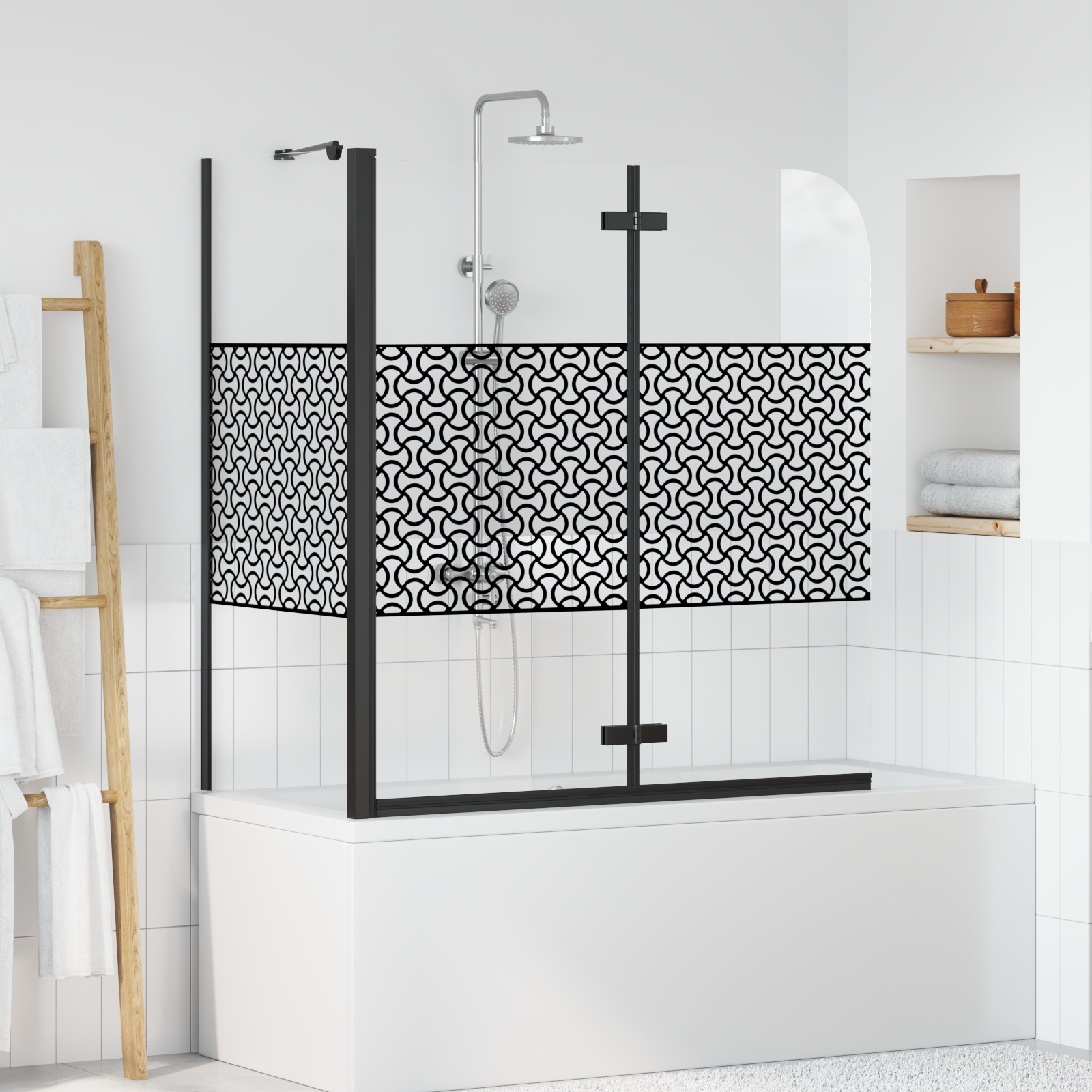 Vanna Apsauga Ģeometriska Melna 120 x 67 x 129 cm