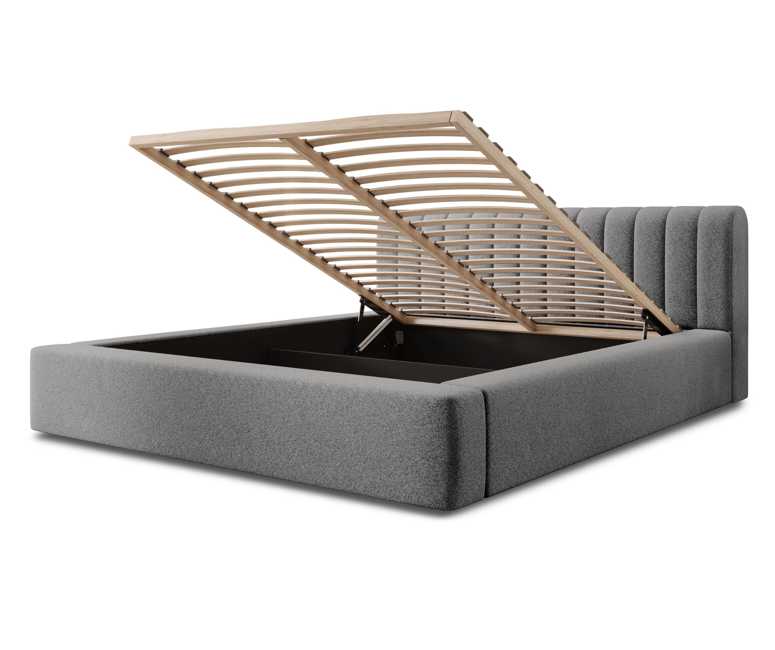 Bed AUKE, grey structural