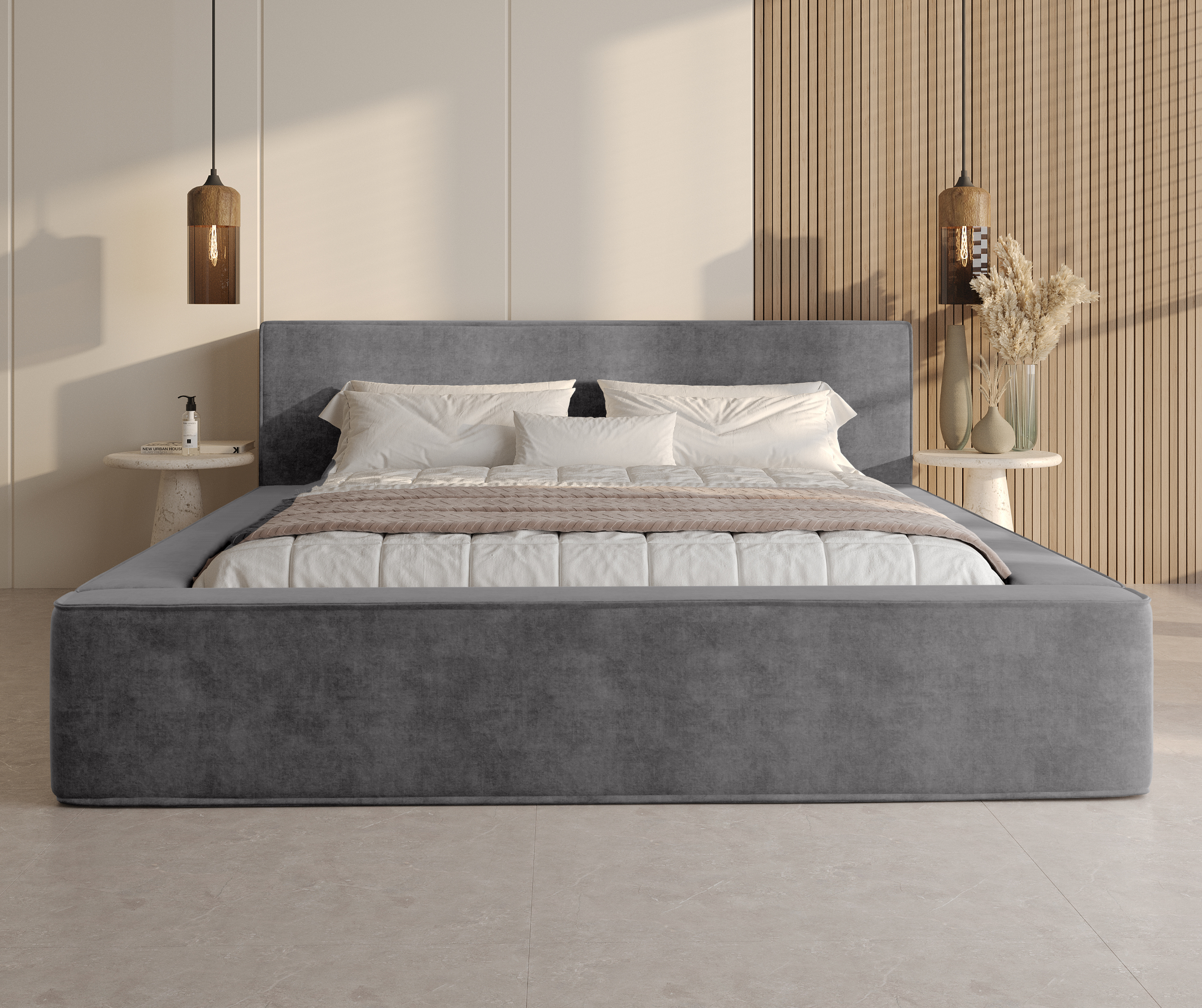 Lova BERNAND, šviesiai pilkas veliūras