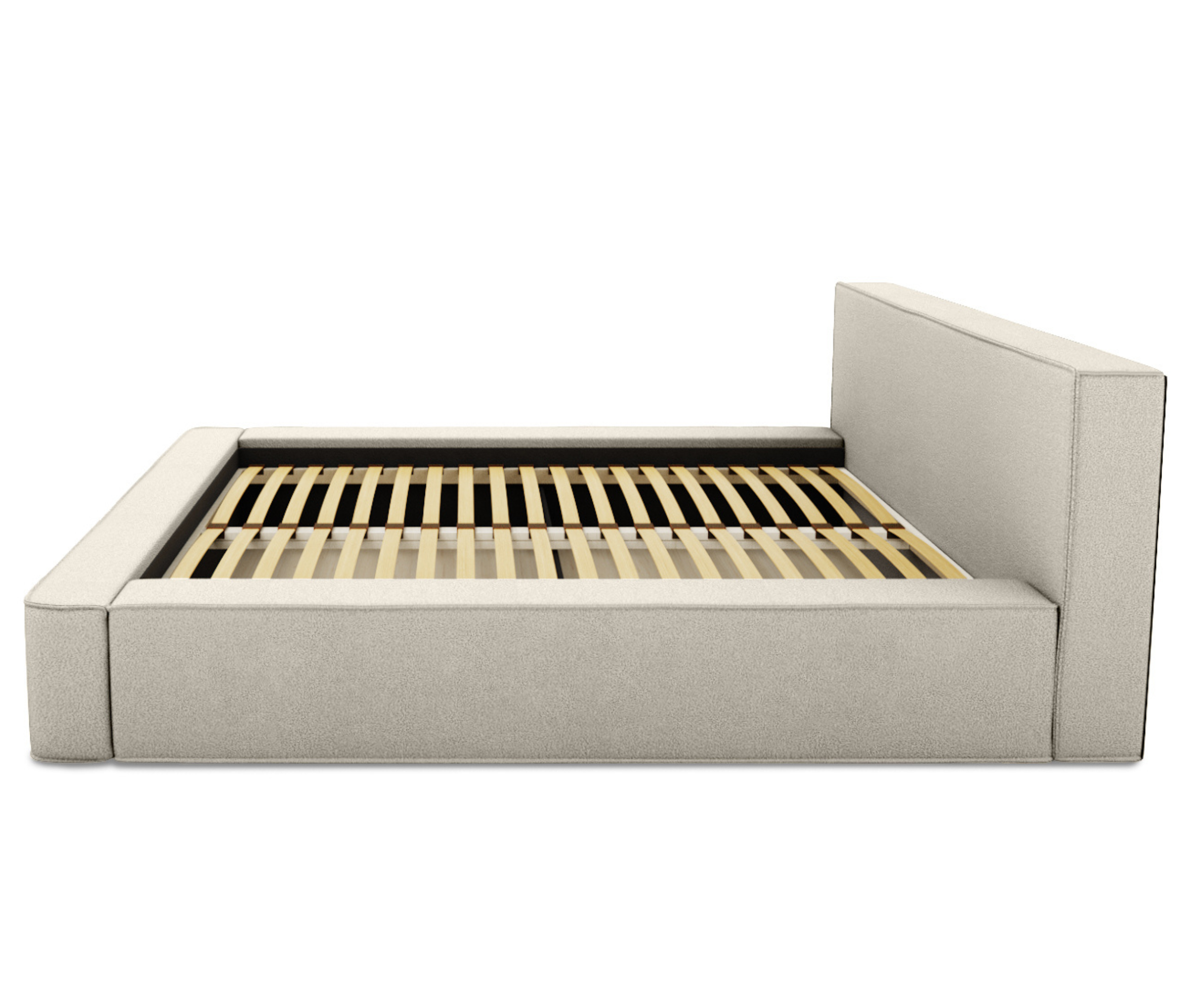 Bed BERNAND, light sand textured