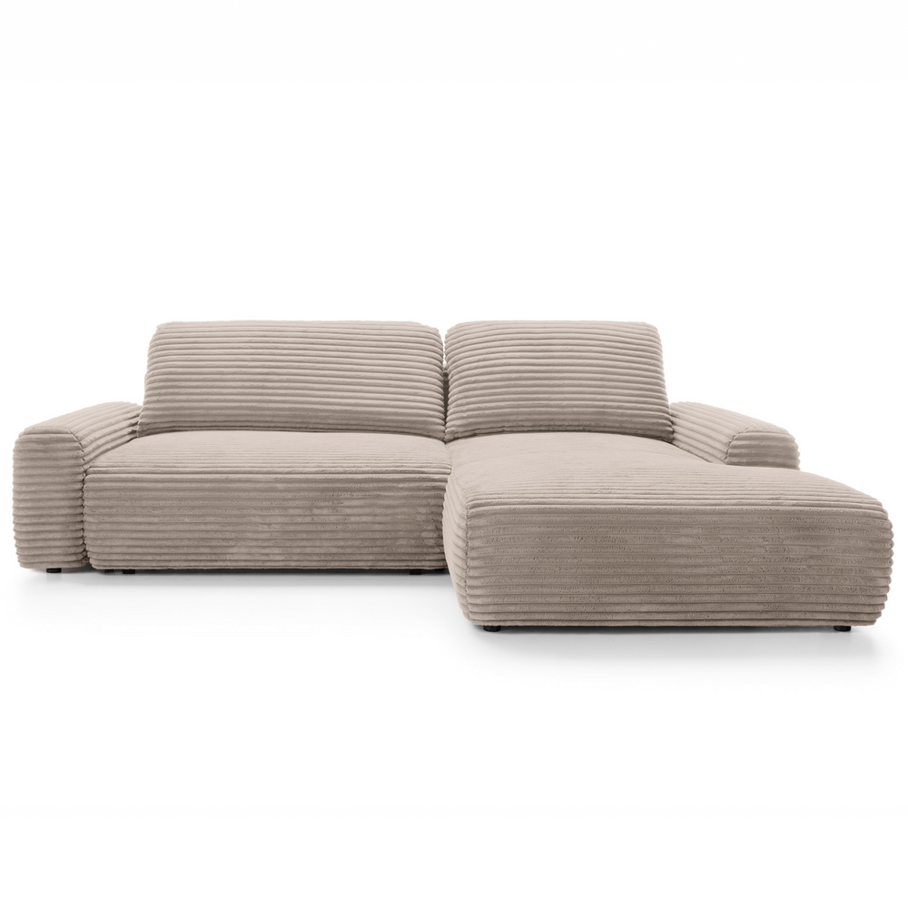 Kampinė sofa lova CODAK, rusvai pilka spalva