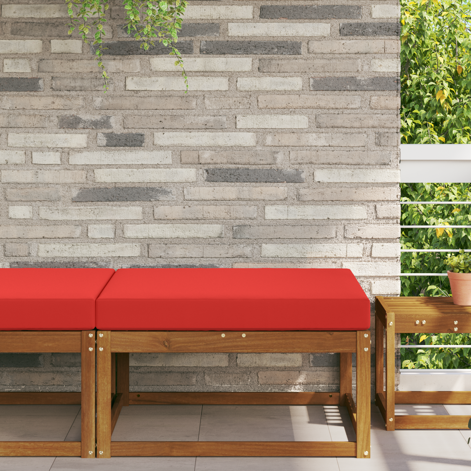 Lauko sofa pagalvėlė Raudona 80 x 80 x 8 cm Poliesteris