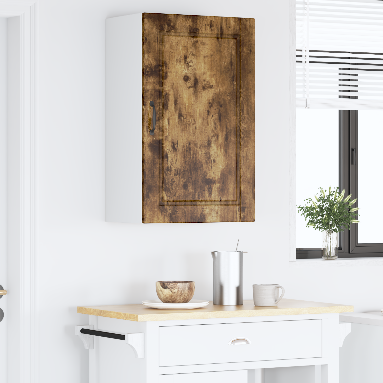 Kitchen Cabinet with Shelf Smoked Oak 50 x 31 x 80 cm