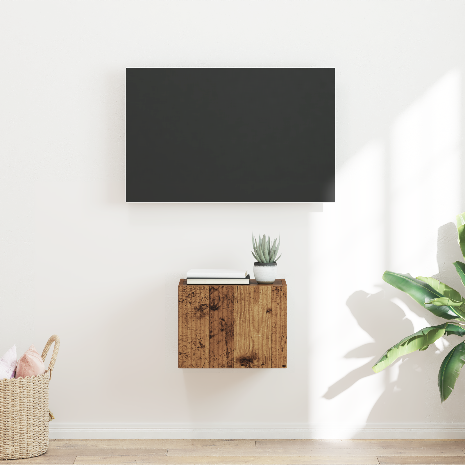 TV sieninė spintelė Senovinis medis 39 x 31 x 29,5 cm