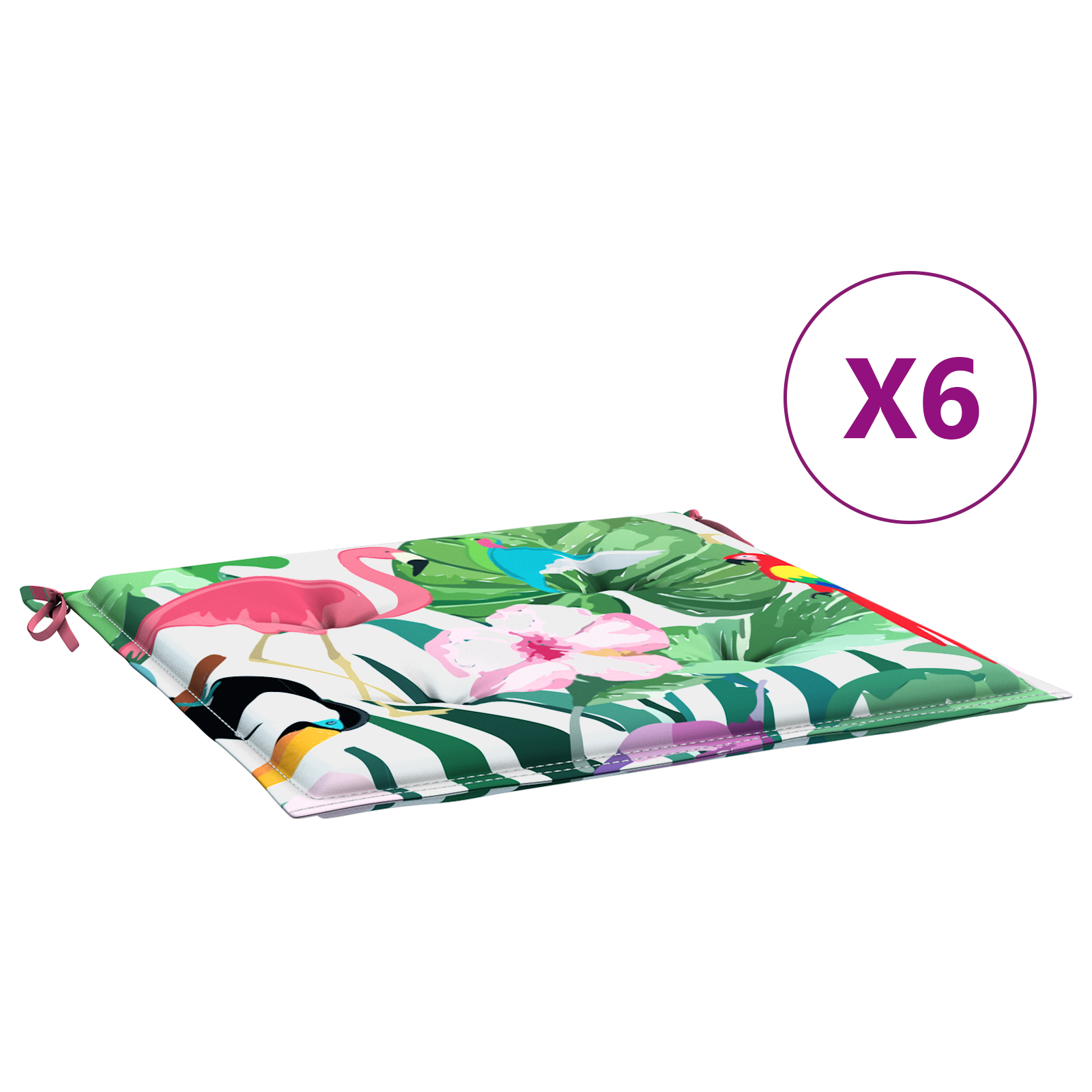 Kėdžių pagalvės 6 pcs Įvairiaspalvis 50 x 50 x 4 cm