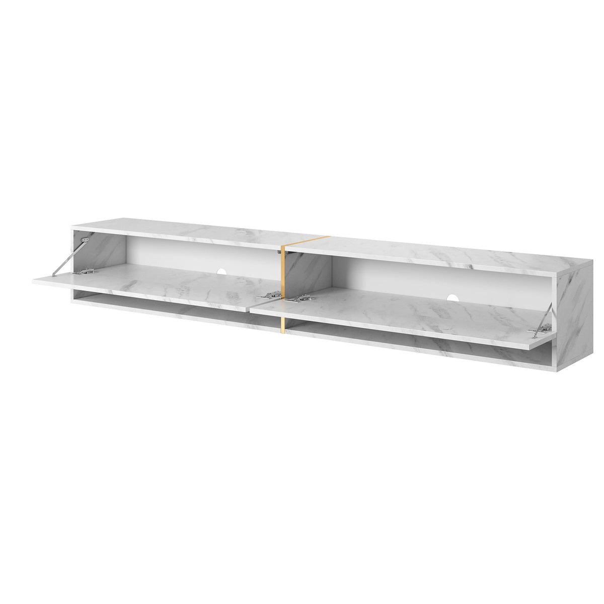 TV spintelė FIONNA, 200 cm, balta