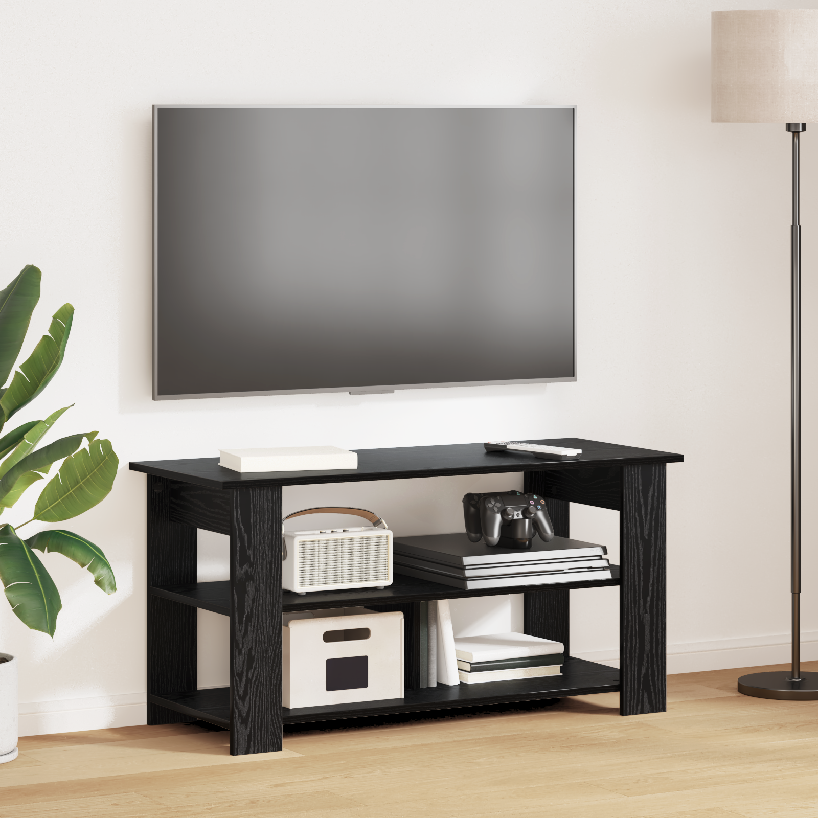 Televizora statīvs Melns ozols 100 x 40 x 50 cm