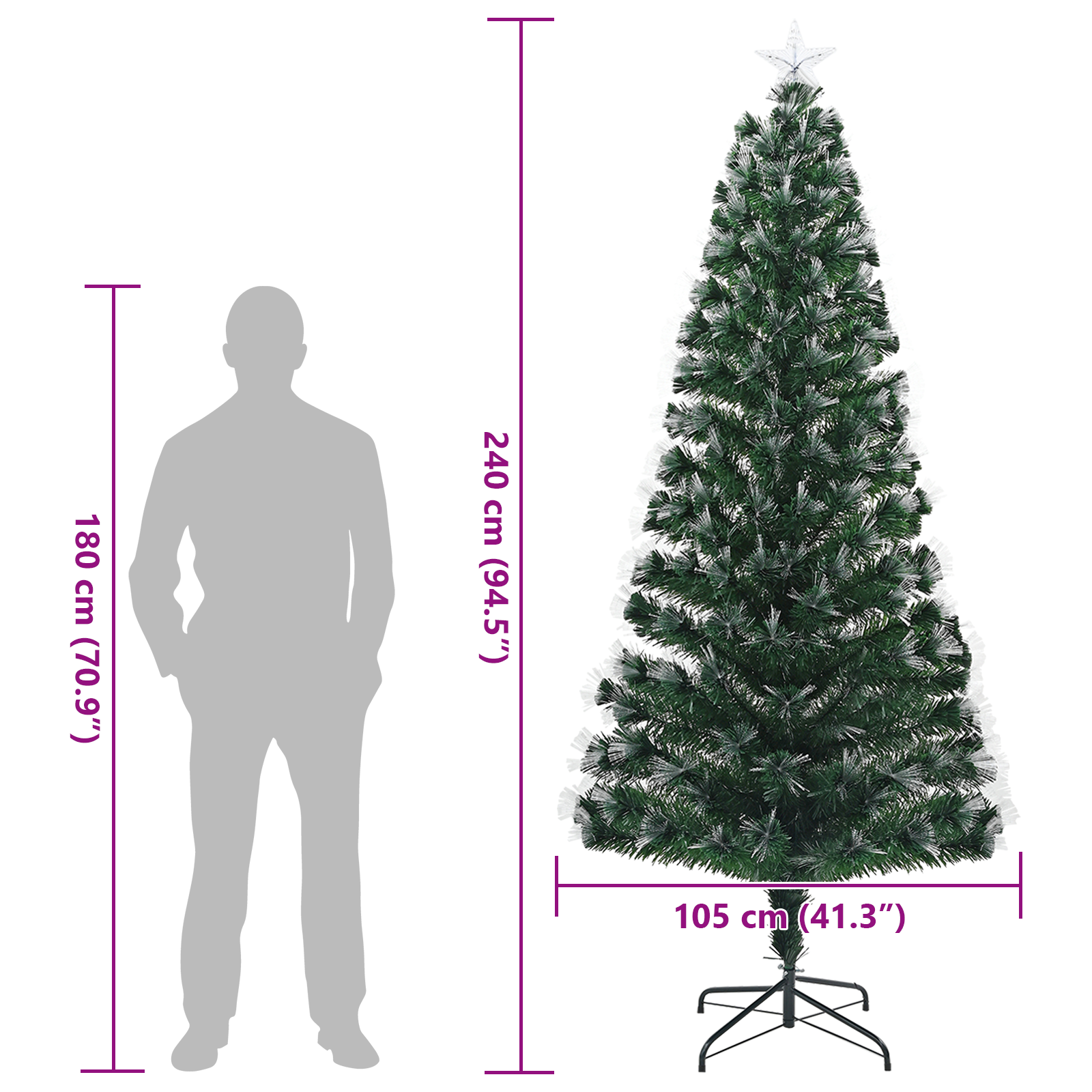 Mākslīgā Ziemassvētku eglīte BLOOM DREAM, Zaļa 240 cm.