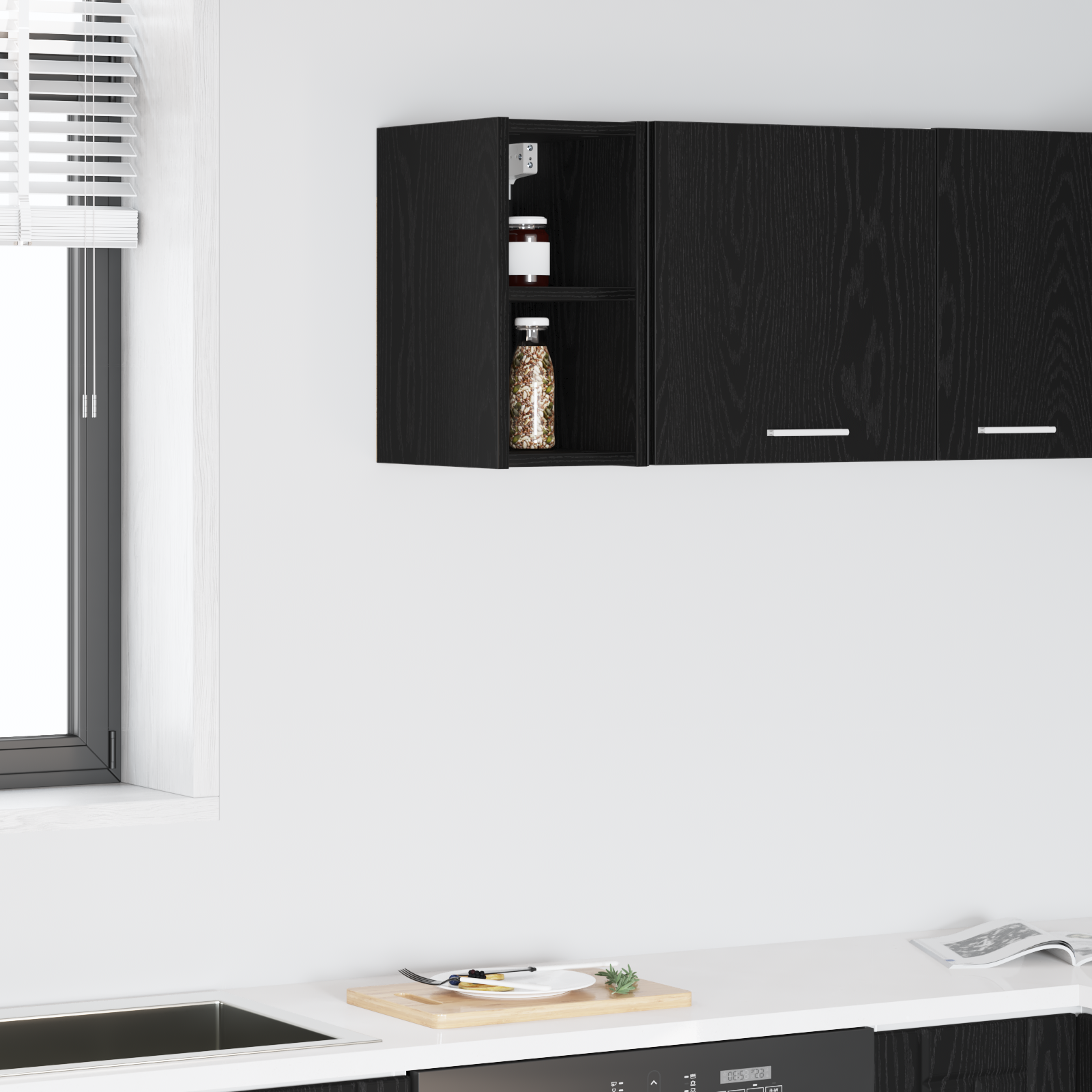 Wall cabinet Riga Black oak 20 x 29.5 x 40 cm