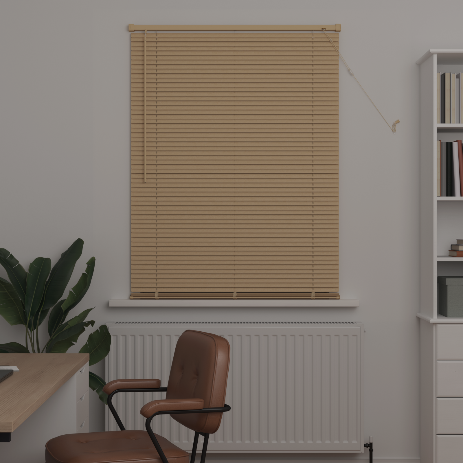 Venecijos žaliuzės Šviesiai ruda su raštu 150 x 90 cm PVC