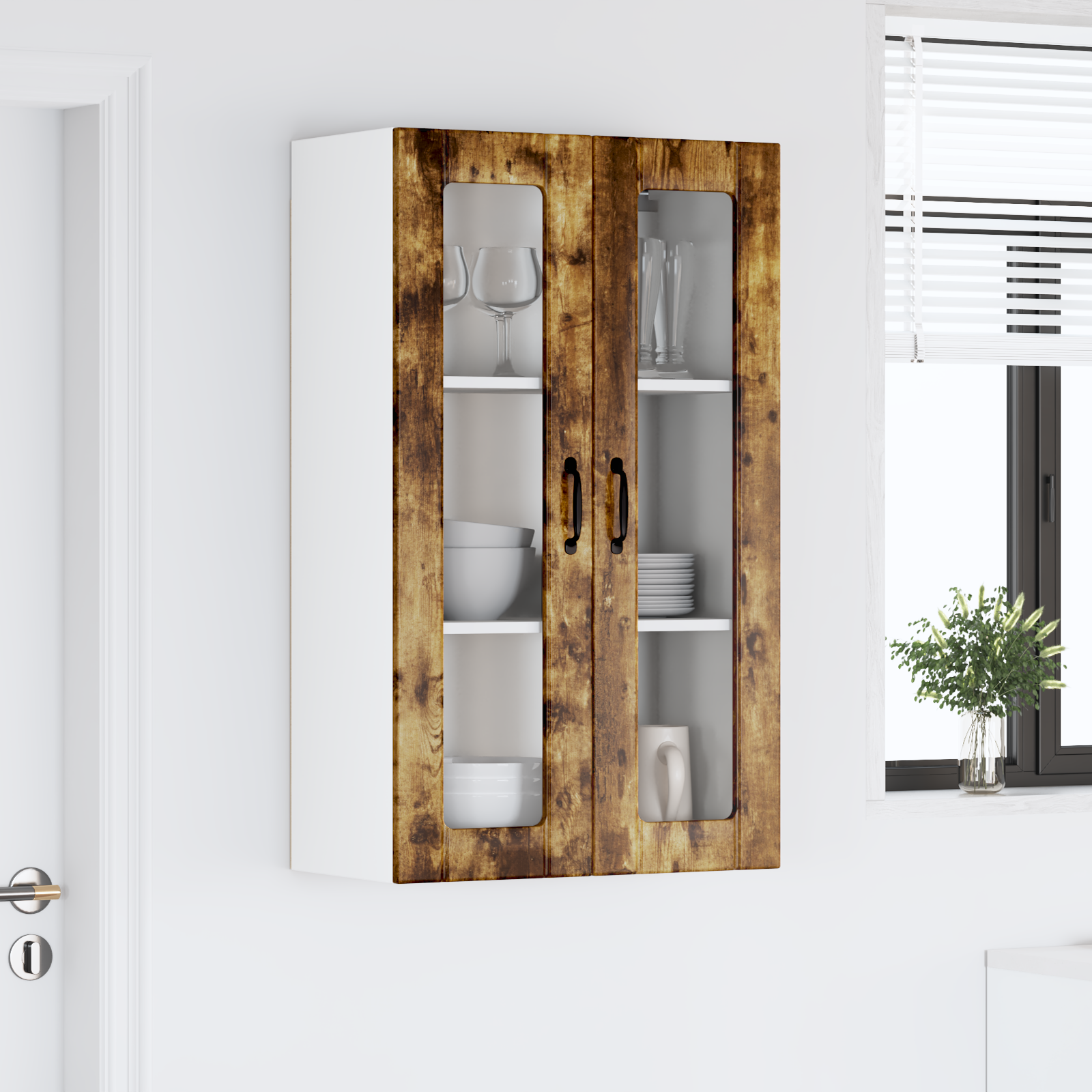 Virtuvės sieninė spintelė Rūkyta ąžuolas 60 x 31 x 100 cm