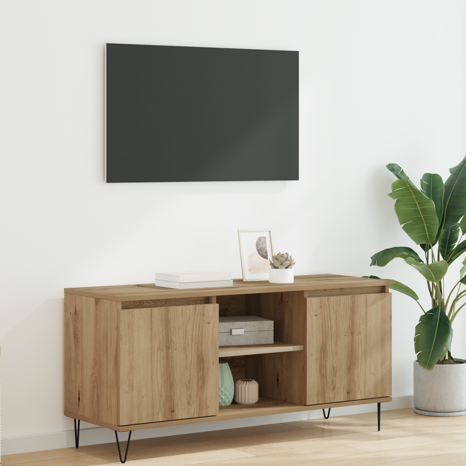 Televizoriaus spintelė Amatininkų ąžuolas 104 x 35 x 50 cm