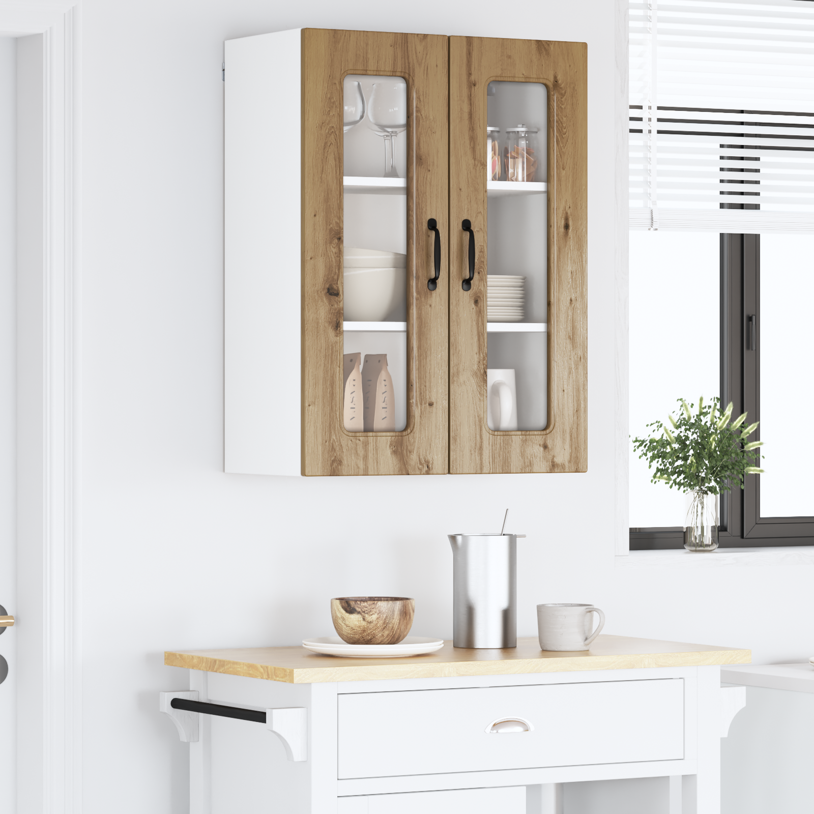 Virtuves sienas skapis Amatnieku ozols 60 x 31 x 80 cm