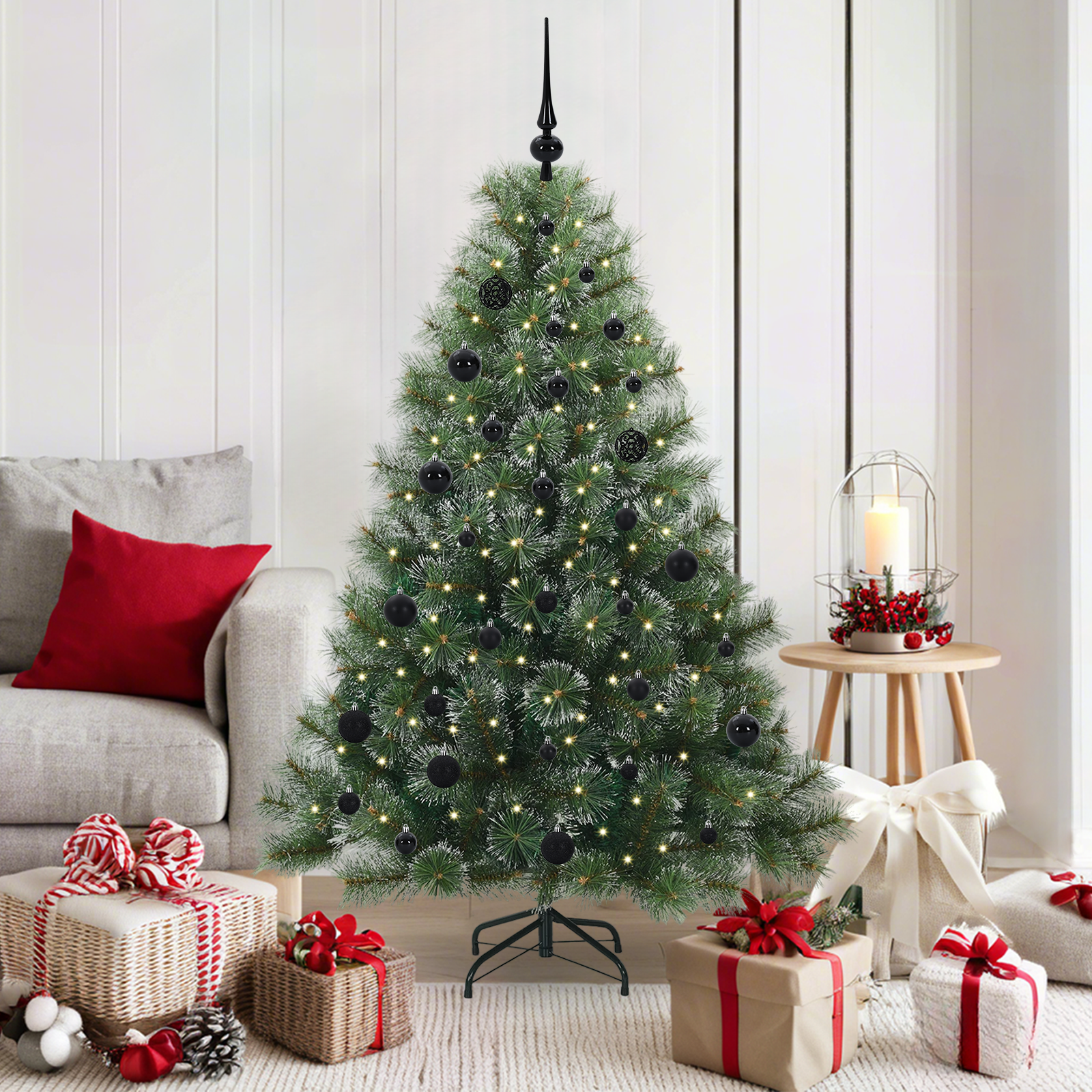 Dirbtinė Kalėdų eglutė AURORA SHINE, su 150 LED Žalia 150 cm.  ir