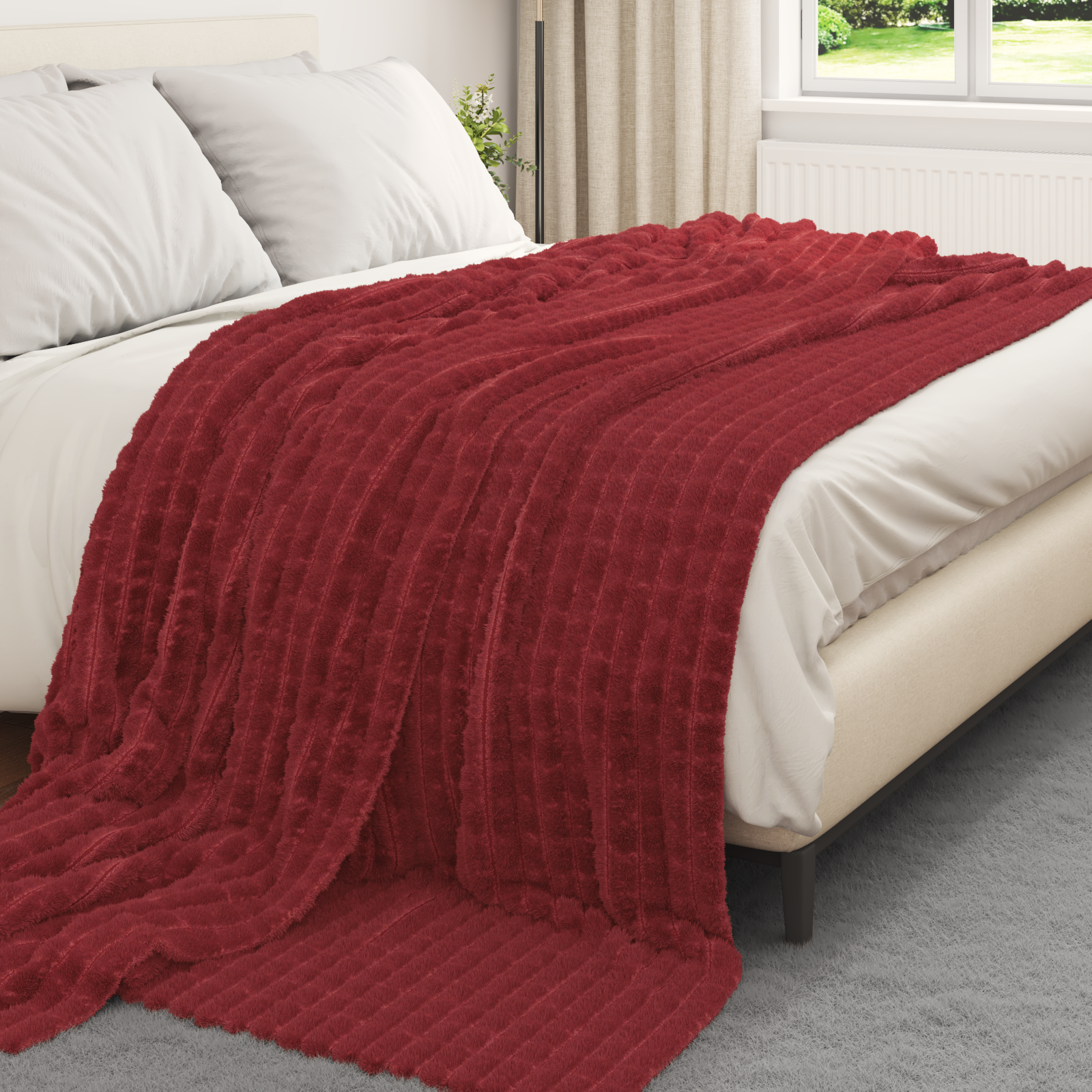 Mesti antklodės 6 pcs Bordo raudona 270 x 240 cm Flysas