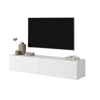 Pakabinama TV spintelė GREYA, balta, 140 cm