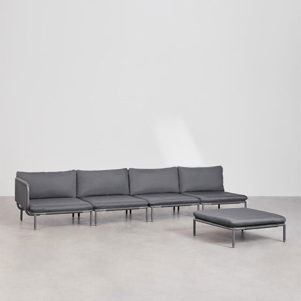 Kampinė sofa GRAFITO, keturių dalių rinkinys