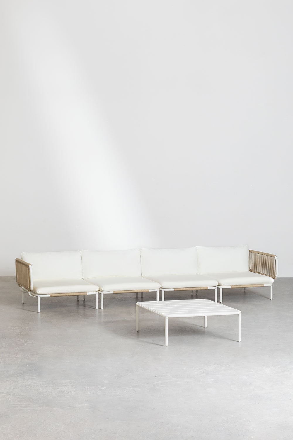 Lauko sofa GRAFITO, keturių dalių sistema, grafito pilka