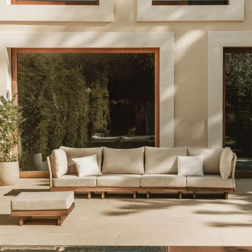 Outdoor modular sofa FORTO, 4 pieces with pouf