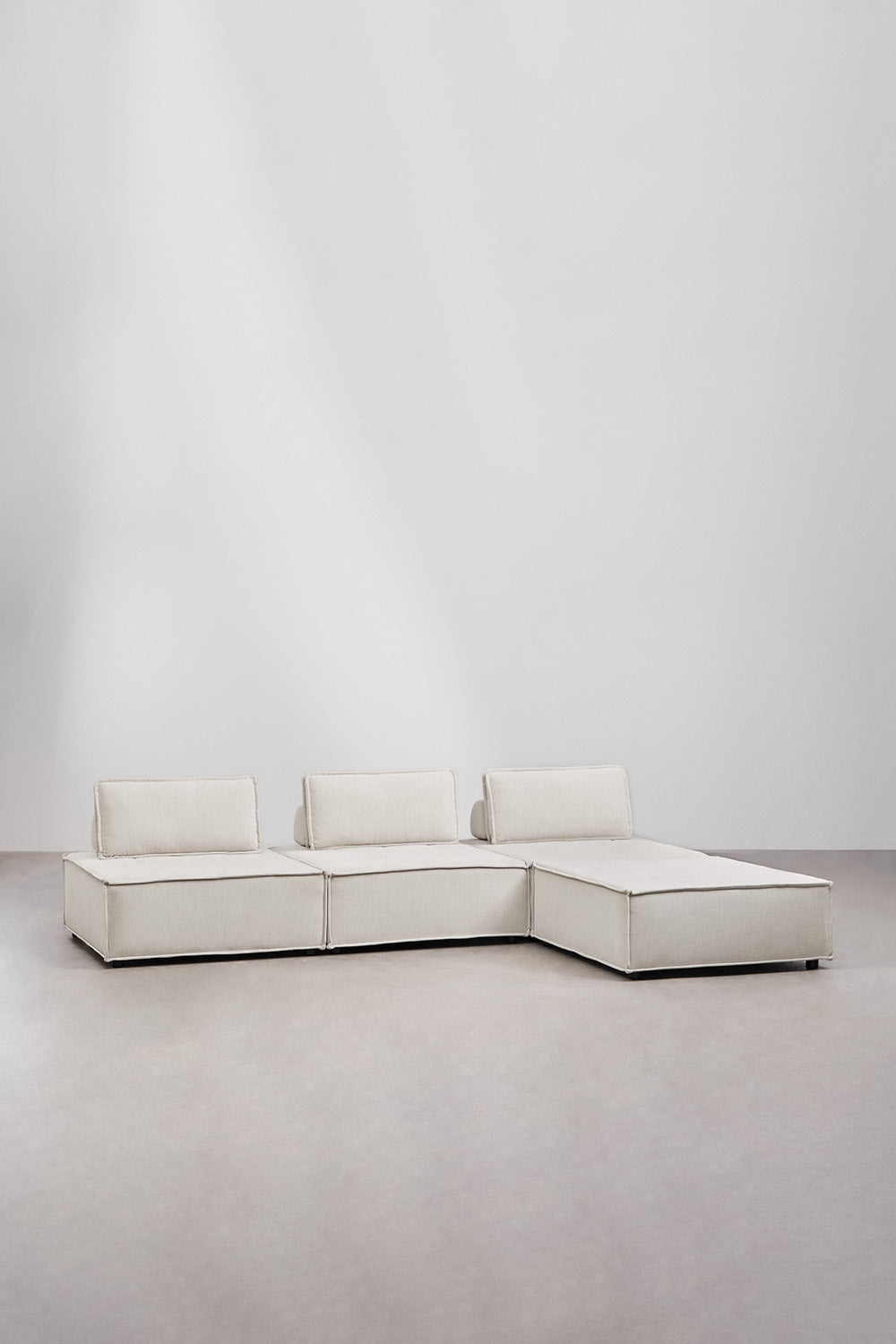Modulinė sofa DZORELA, tamsi akacija, 3 dalys kampinė, staliukas, pufas