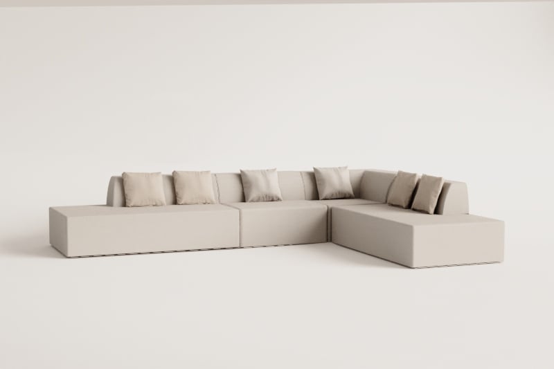 Modulinė kampinė sofa KARDENA – kraštų apdailos detalė