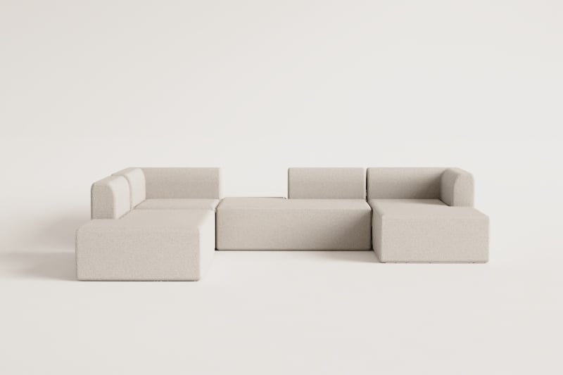 Sofa FOGLERA su 2 gultais – bendras siluetas