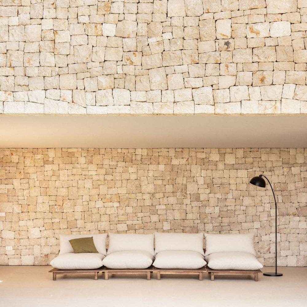 Lauko modulinė sofa ALBA, 4 dalių, kreminė