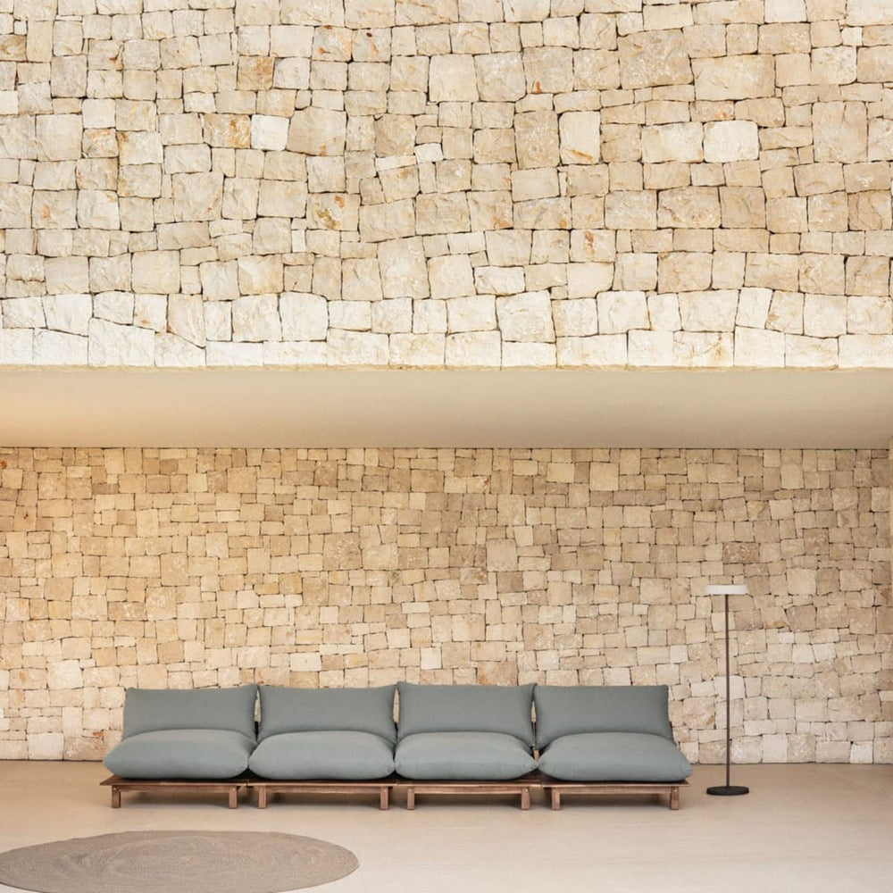 Lauko modulinė sofa ALBA, 4 dalių, pilka