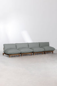 Išskleidžiama sofa BRINA visu dydžiu, antracito pilka audinys