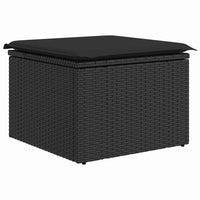 4 dalių sodų sofa su pagalvėlėmis juoda poli ratanas - Namų Idėja
