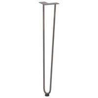 4 konsolinių stalų kojelės, 72 cm, natūralus plienas, masyvas - Namų Idėja