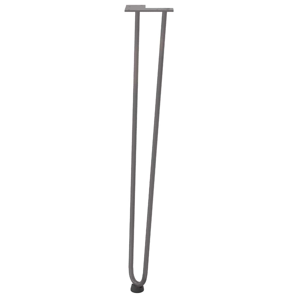 4 konsolinių stalų kojelės, 72 cm, natūralus plienas, masyvas - Namų Idėja
