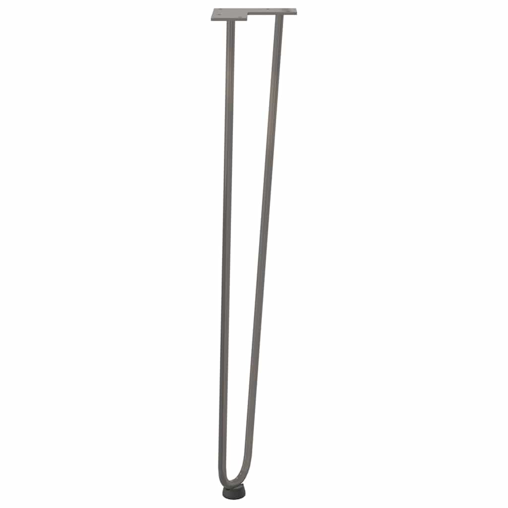 4 konsolinių stalų kojelės, 72 cm, natūralus plienas, masyvas - Namų Idėja