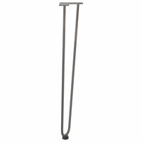 4 konsolinių stalų kojelės, 72 cm, natūralus plienas, masyvas - Namų Idėja