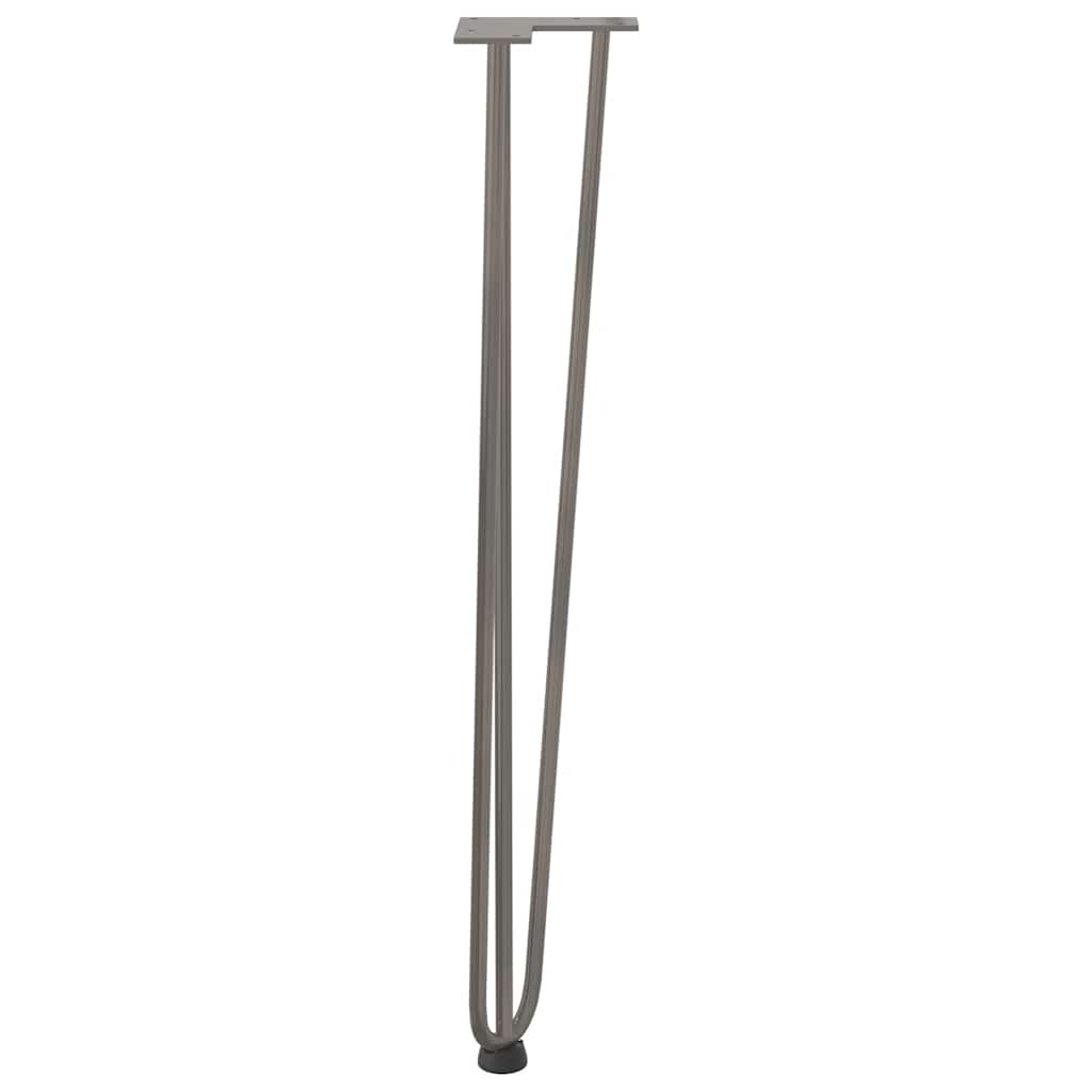 4 konsolinių stalų kojelės, 72 cm, natūralus plienas, masyvas - Namų Idėja