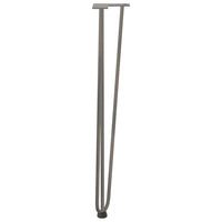 4 konsolinių stalų kojelės, 72 cm, natūralus plienas, masyvas - Namų Idėja