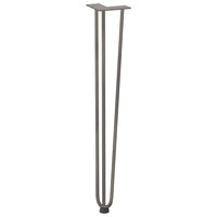 4 konsolinių stalų kojelės, 72 cm, natūralus plienas, masyvas - Namų Idėja