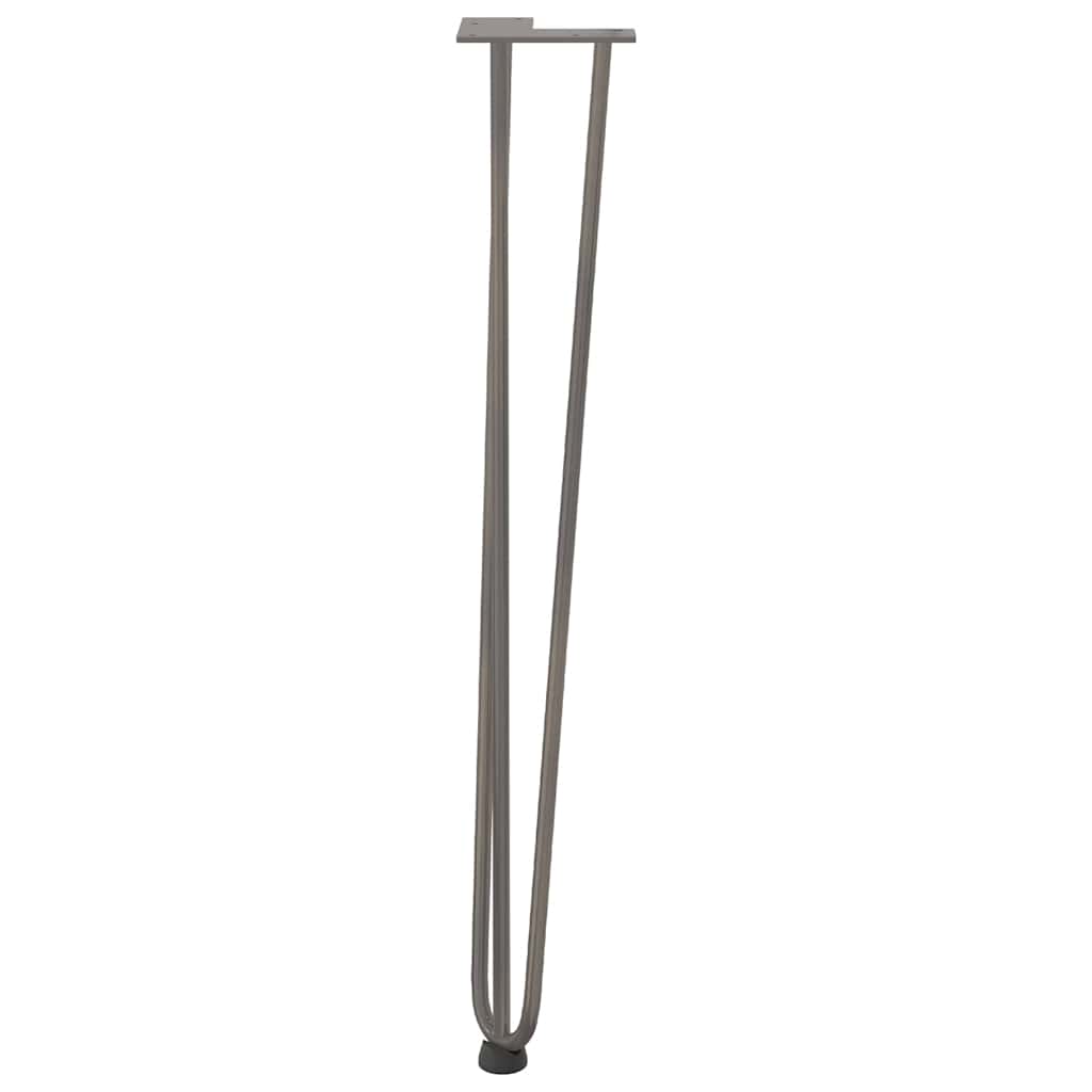 4 konsolinių stalų kojelės, 72 cm, natūralus plienas, masyvas - Namų Idėja