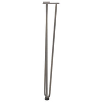 4 konsolinių stalų kojelės, 72 cm, natūralus plienas, masyvas - Namų Idėja